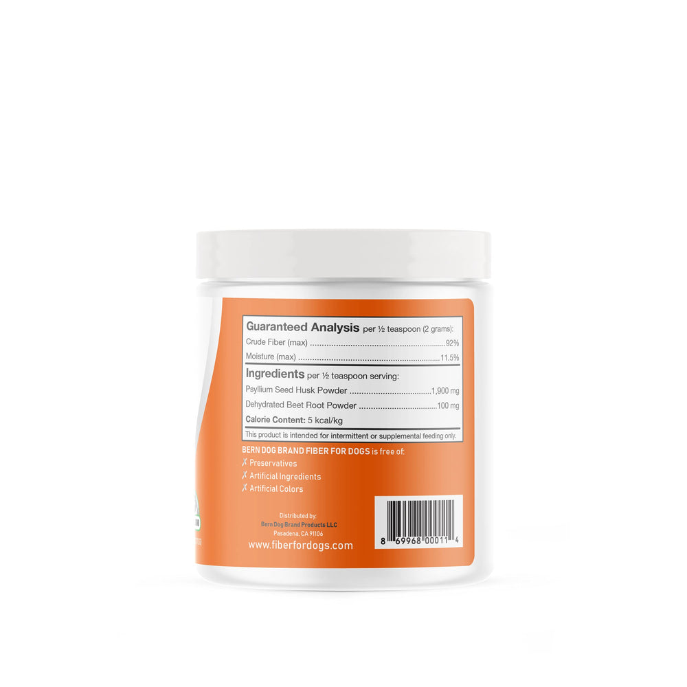 Bern Dog Brand Fiber for Dogs dehydrated beet root powder bag supports gentle digestion.