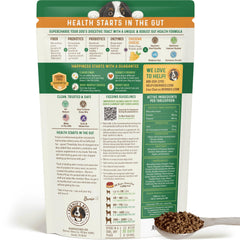 Bernie's Perfect Poop fiber-grass-bits-closeup highlights natural fiber for digestion
