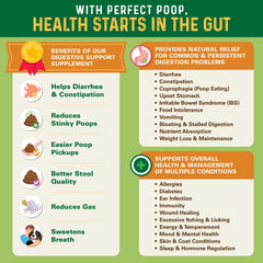 Bernie's Perfect Poop prebióticos para apoyar la salud intestinal y absorción de nutrientes
