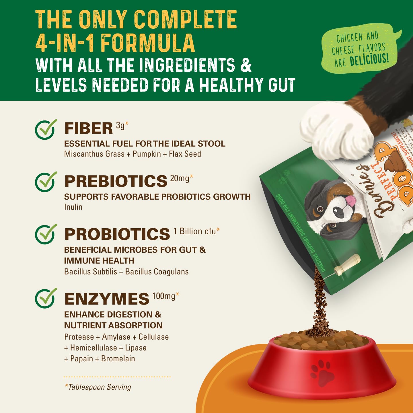Bernie's Perfect Poop probióticos para un tracto digestivo más estable
