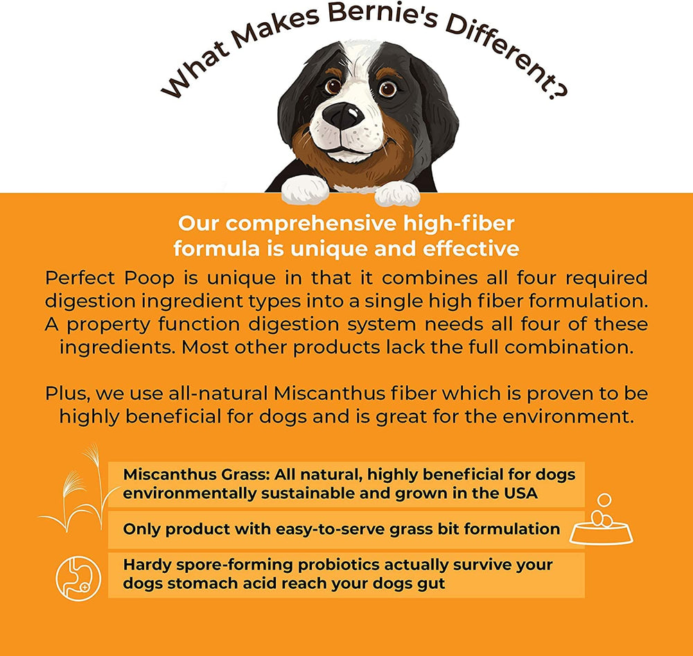 Bernie's Perfect Poop topper para incorporar en la ración diaria