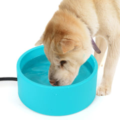 Berverra heated bowl outdoors 3.2L keeps water ice-free for winter outdoor pets.