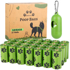 Beshula dog poop bags rolls with dispenser for mess-free walks