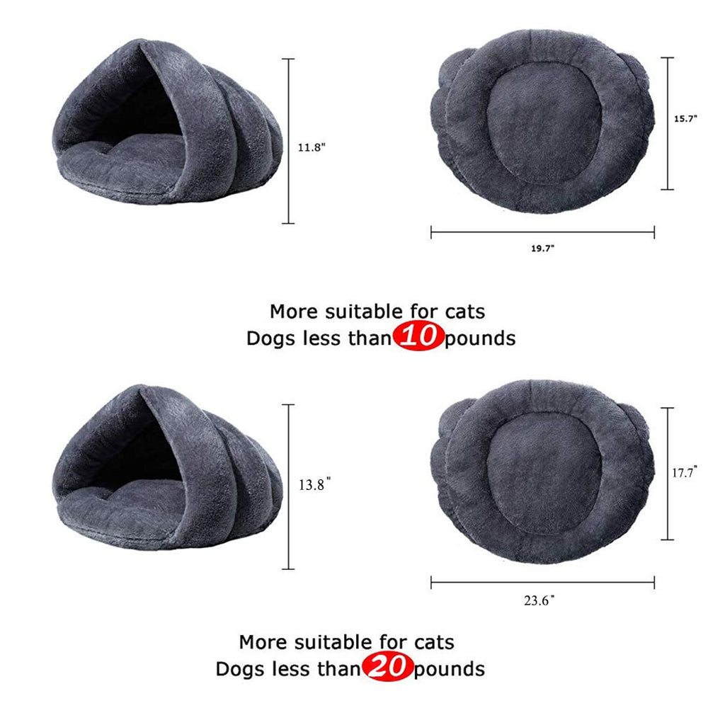 Beskie Pet Tent Cave Bed color collection displays seven color options for decor.