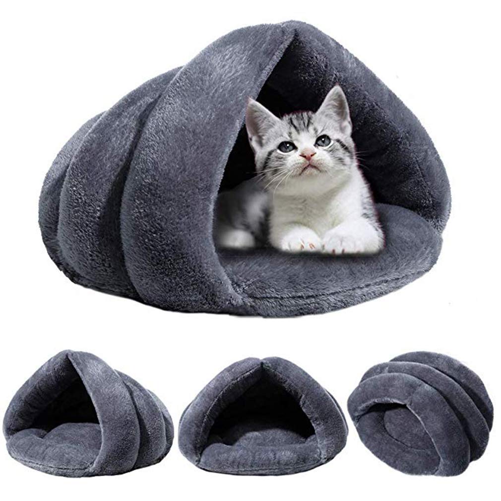 Beskie Pet Tent Cave Bed close up emphasizes plush soft fleece texture.