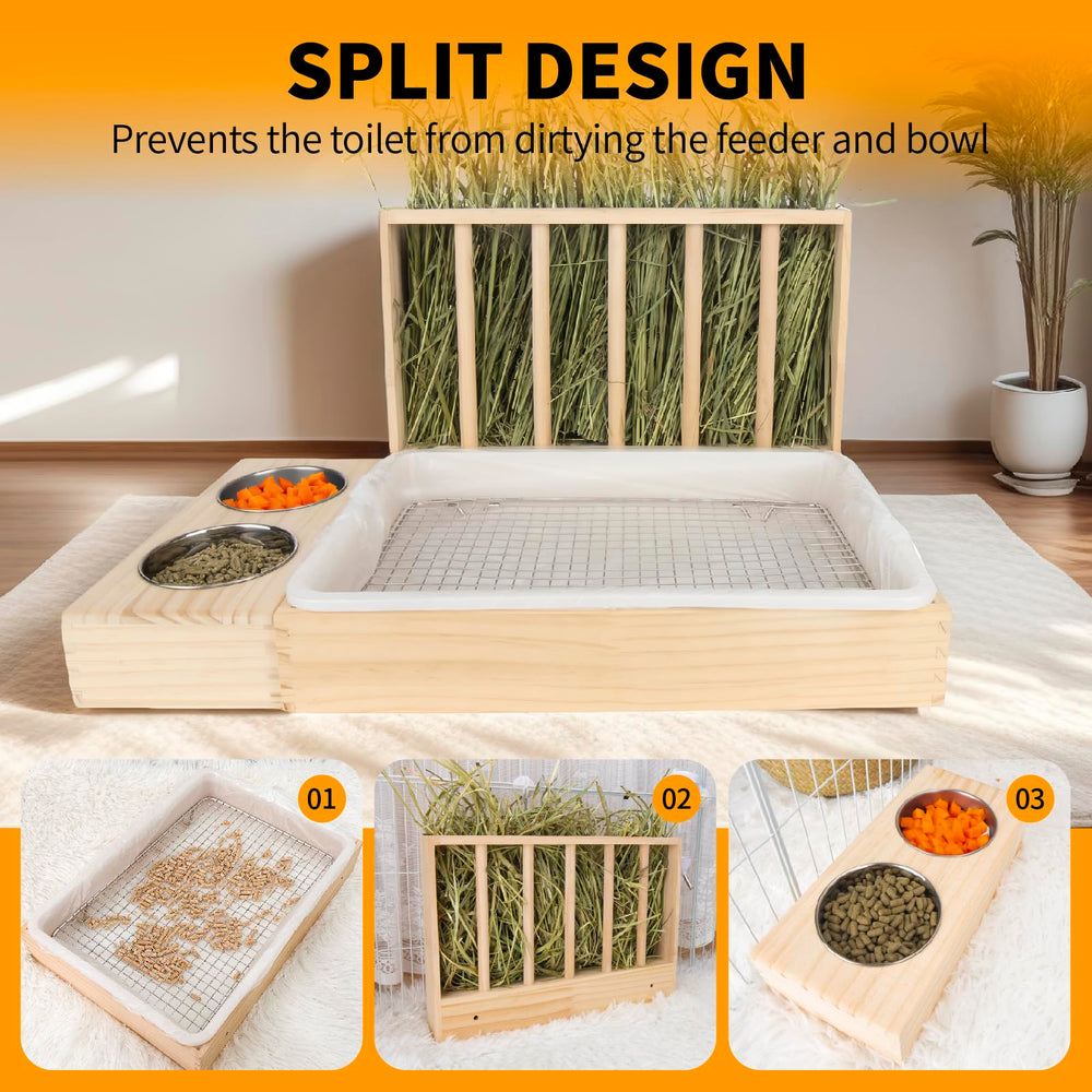 BESNEW stainless steel mesh close-up showing waste-free hay access for rabbits