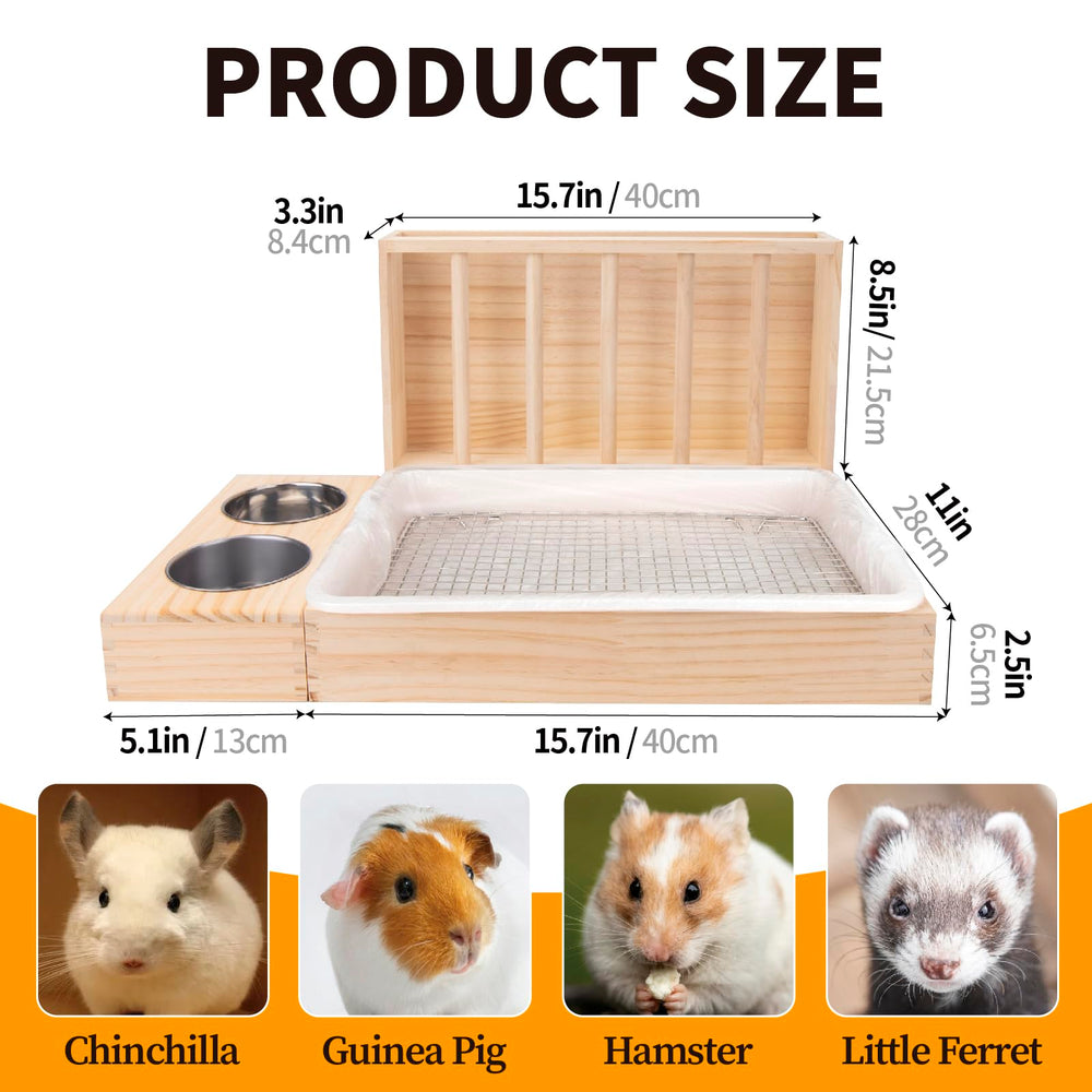 BESNEW waste-prevention design minimizes trampled hay and soil into litter box
