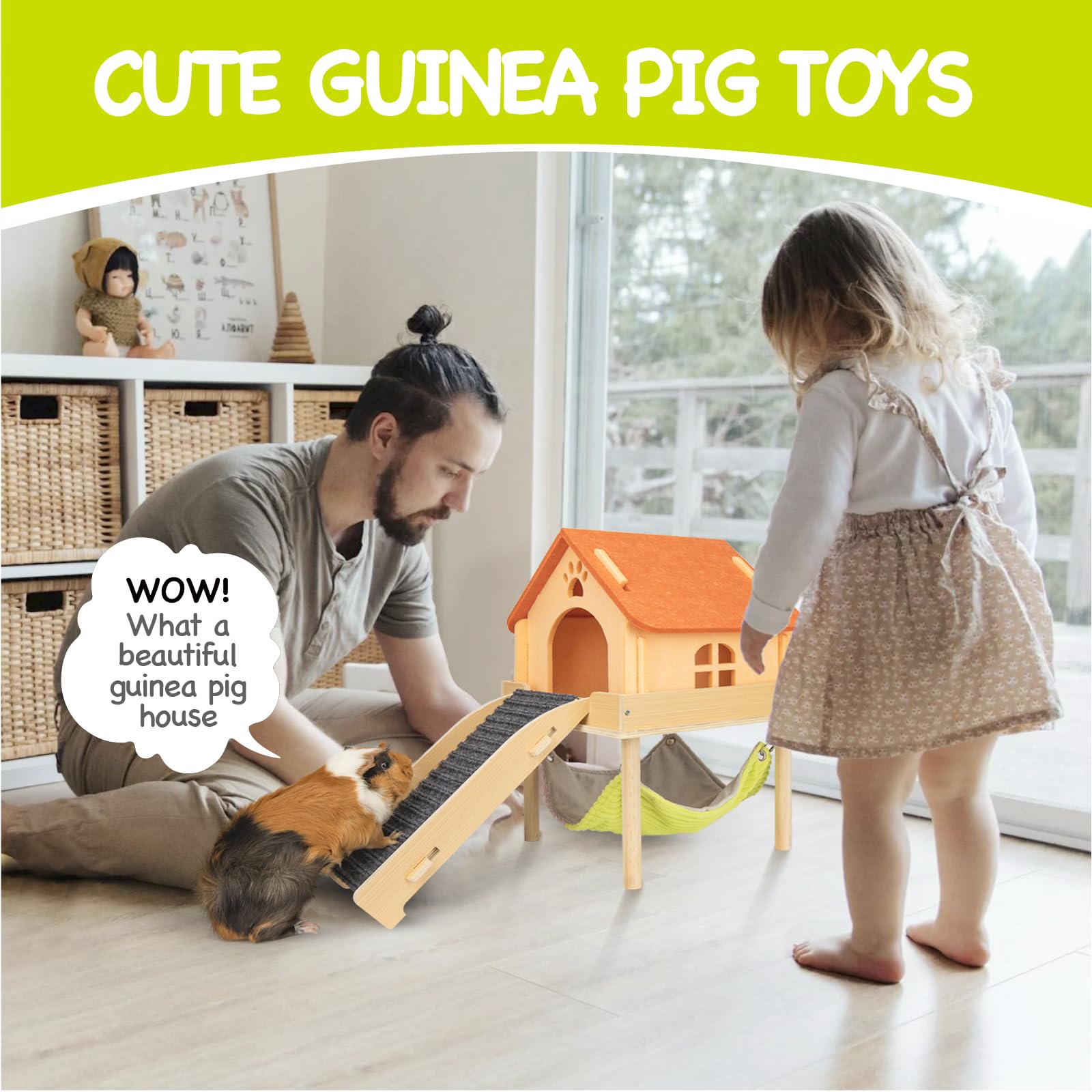 BESNEW space-saving design fits any guinea pig habitat.