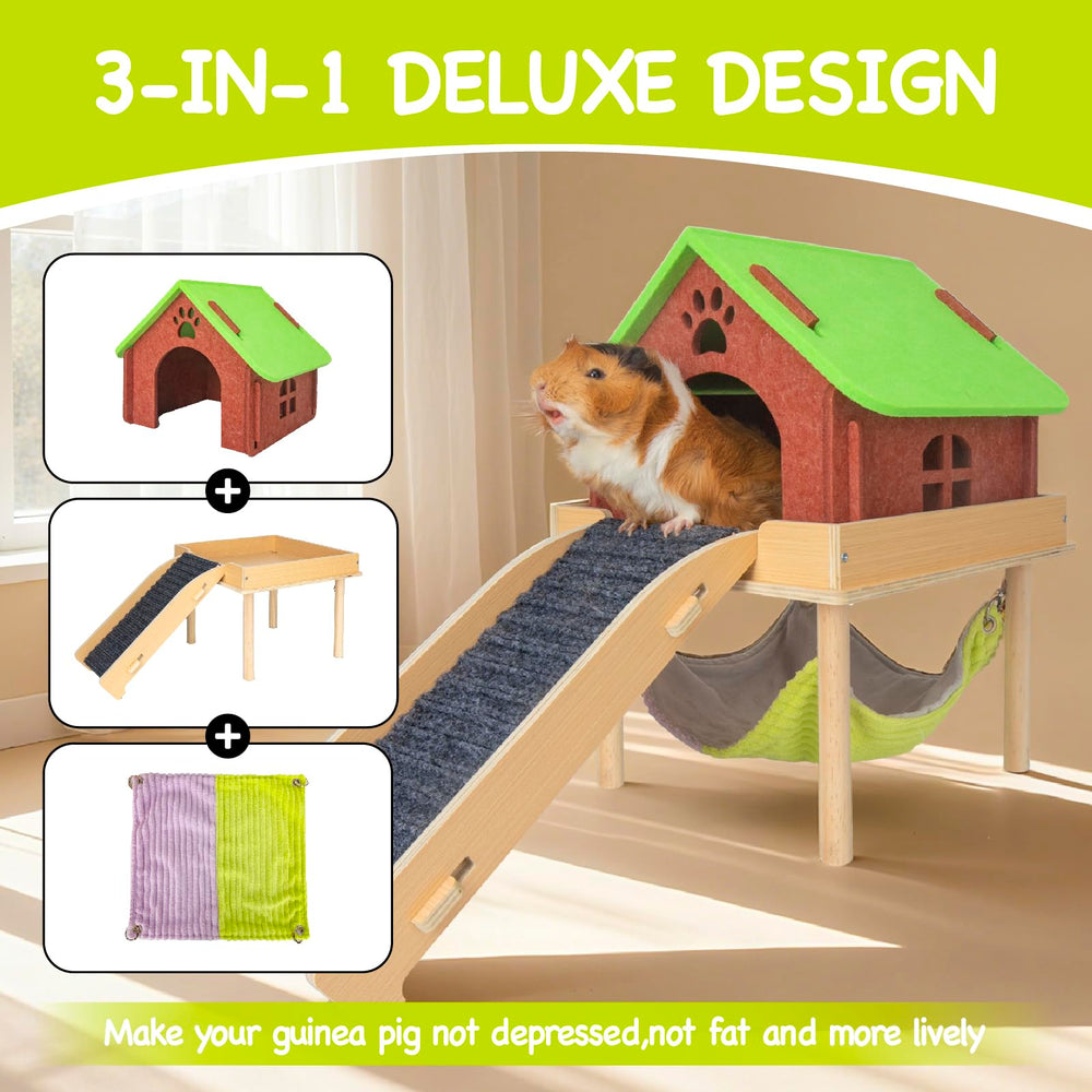 BESNEW guinea pig hideout house creates a secure retreat and nap spot