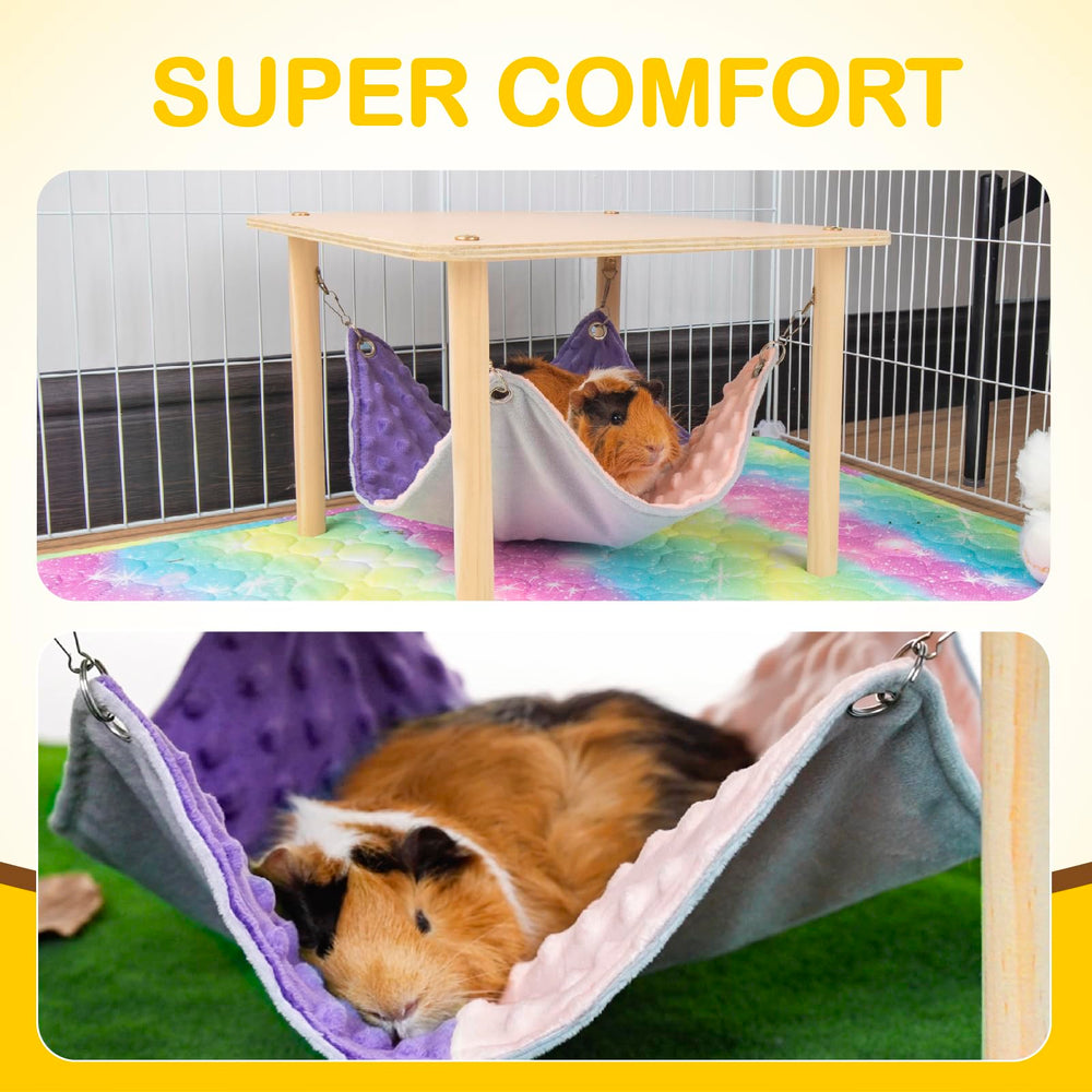 BESNEW guinea pig hammock fabric close-up shows soft, easy to clean material.