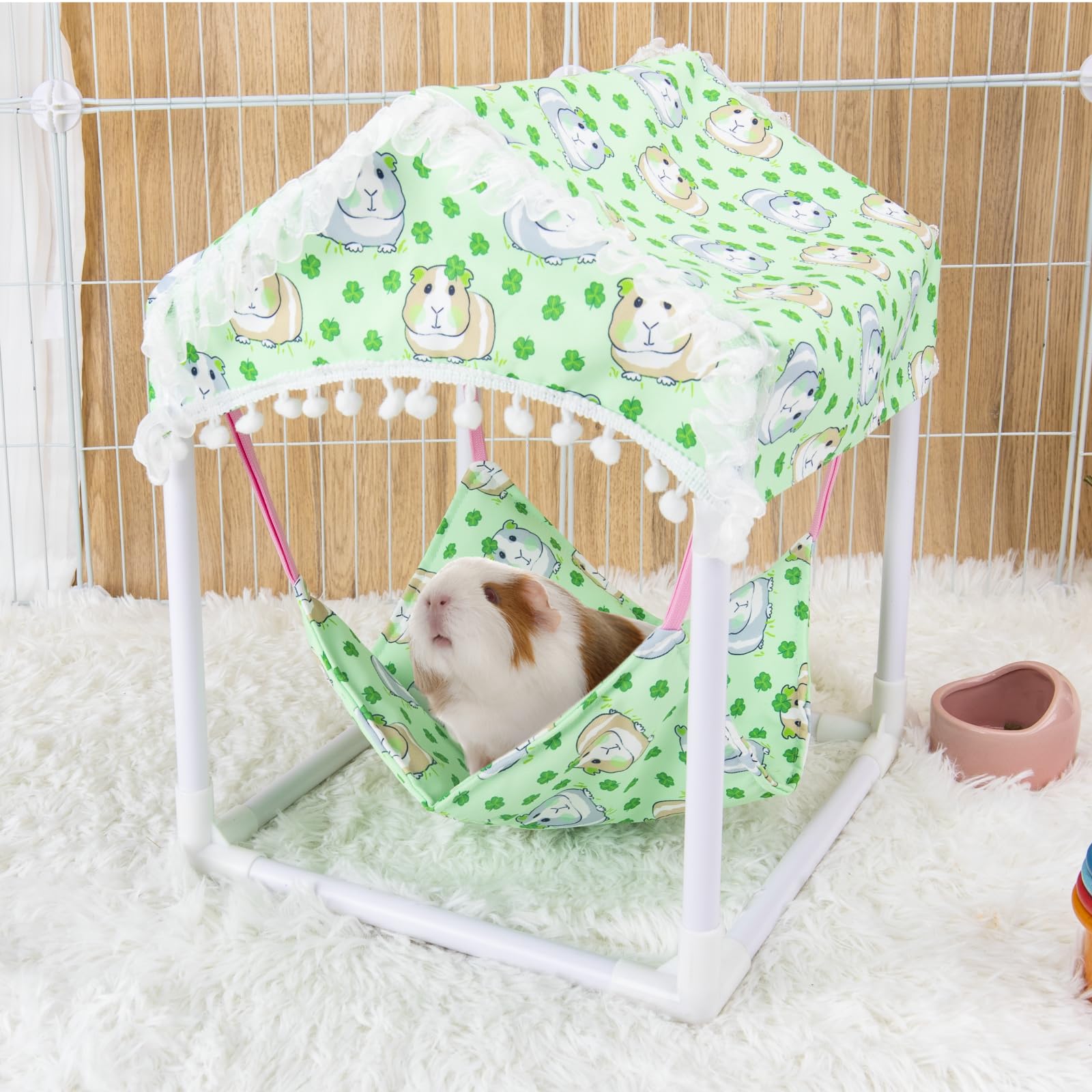 BESNEW guinea pig hammock waterproof fabric close-up for easy cleaning