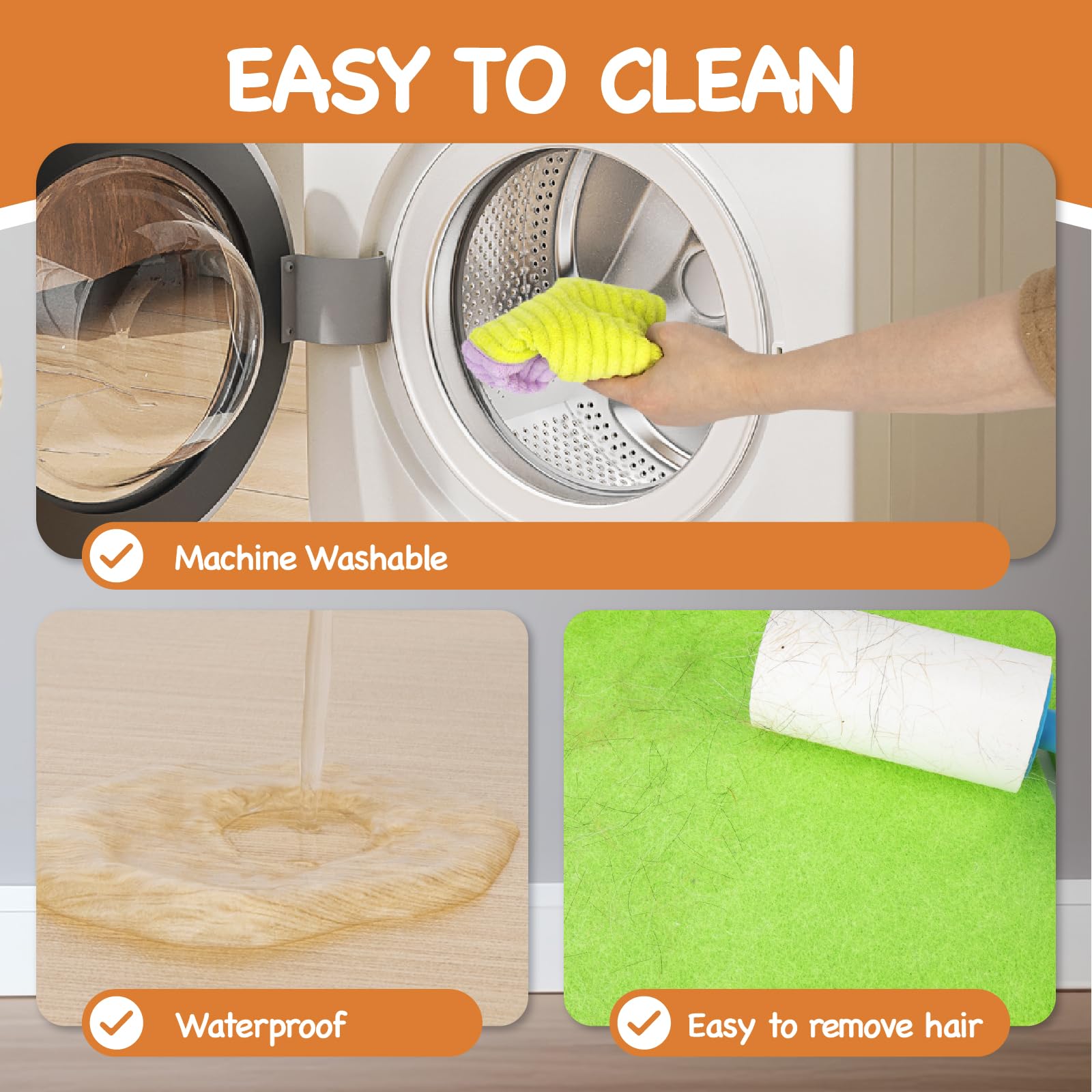 BESNEW natural wood thickened felt surfaces feel safe and durable.