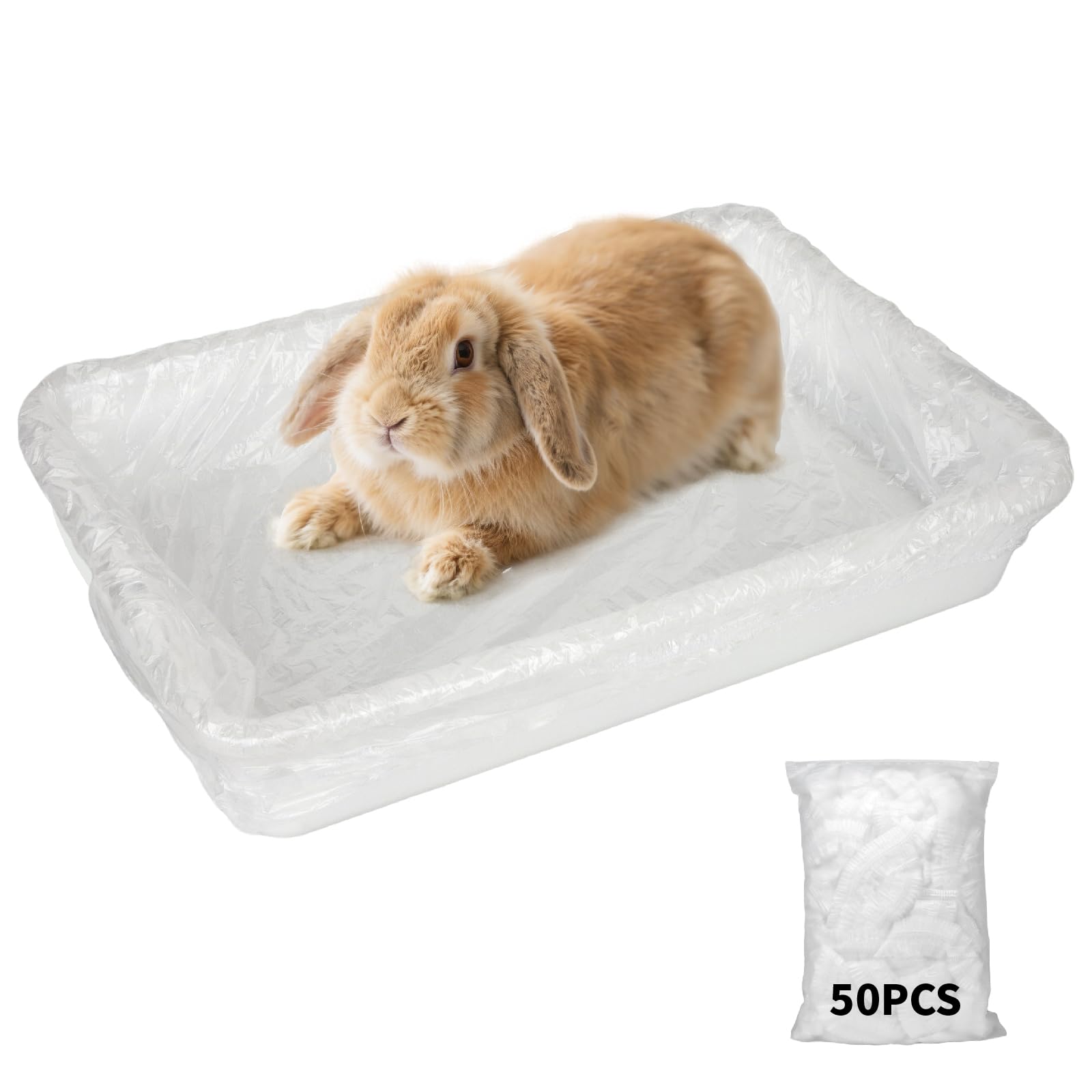 BESNEW small animal litter bags 50pcs pack for quick cage cleanup.