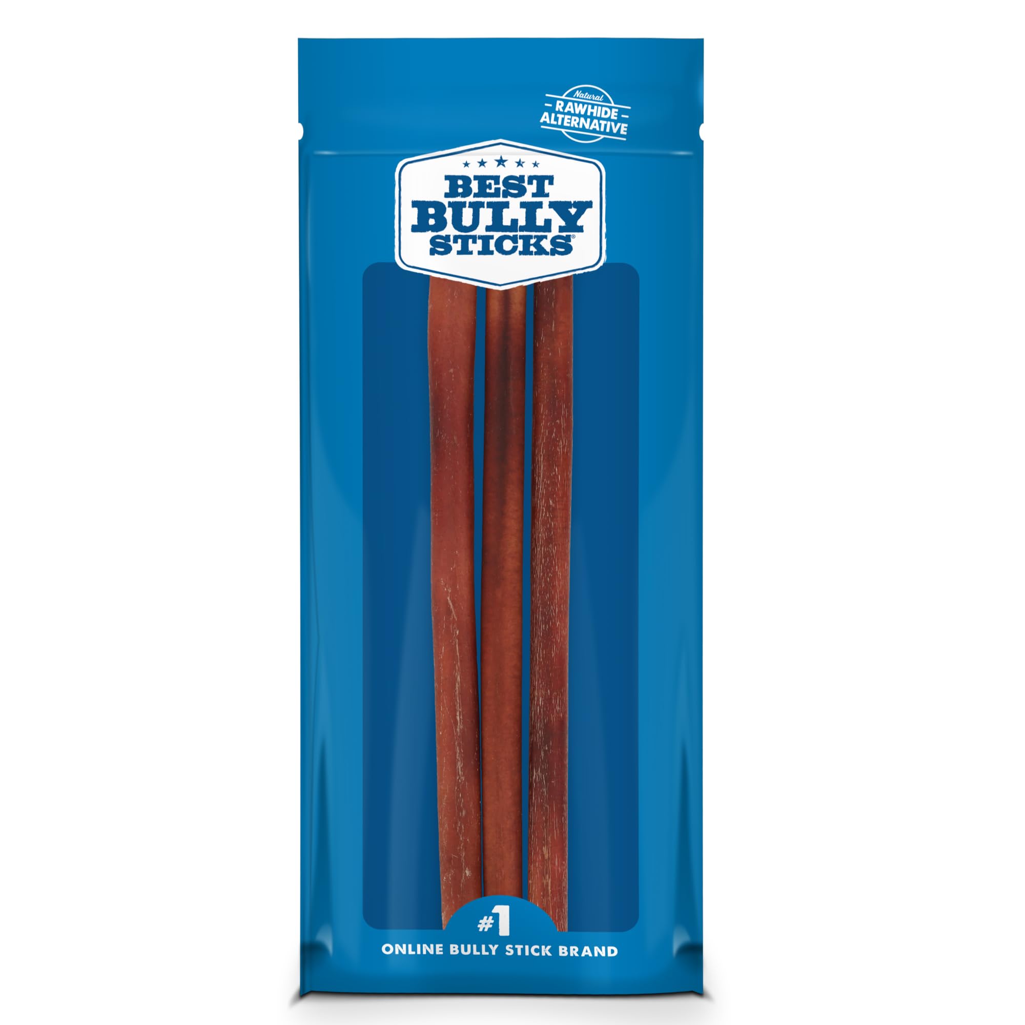 Best Bully Sticks 12inch pack front view — three natural chews.