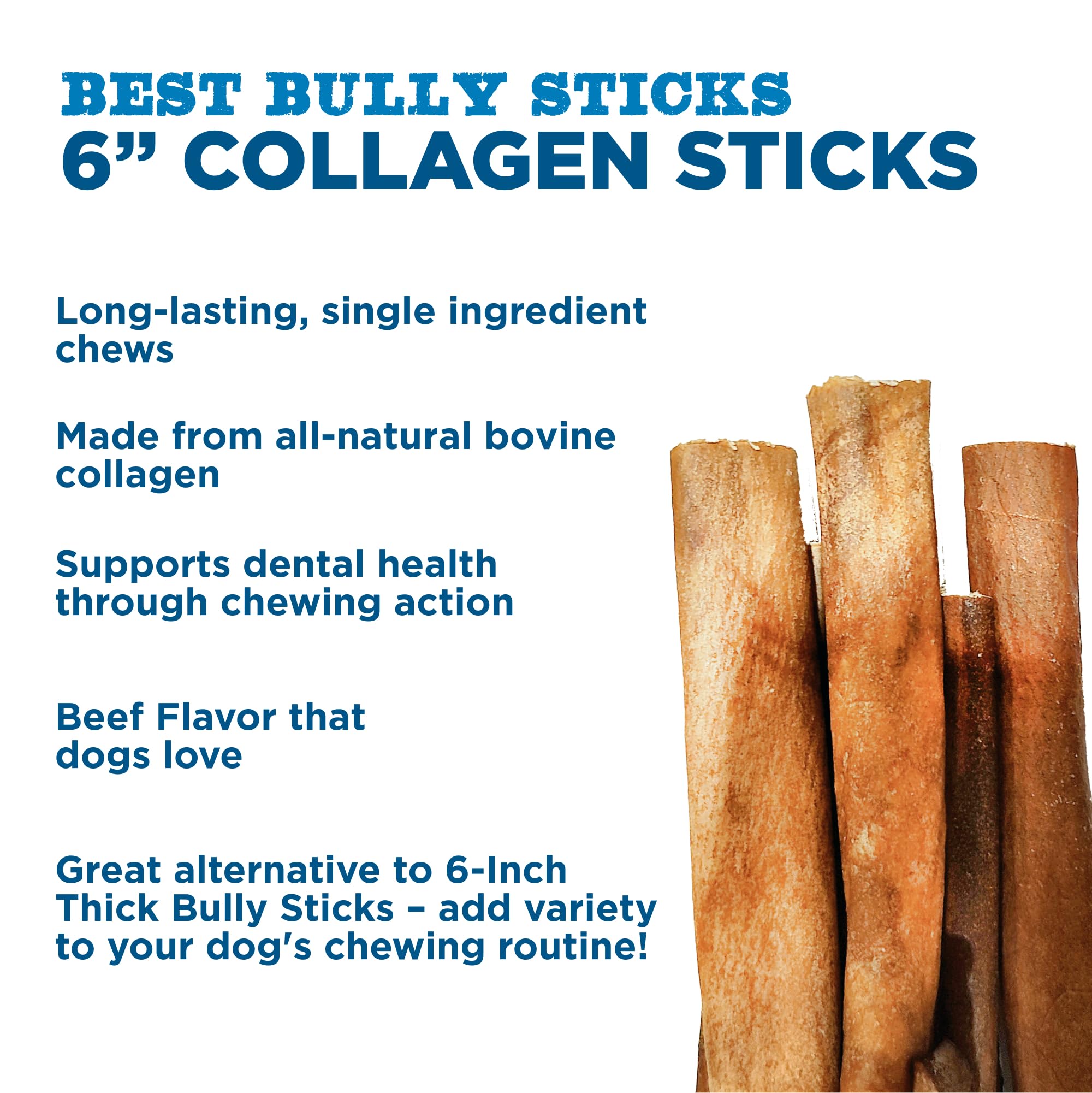 Best Bully Sticks collagen stick dog-teething closeup demonstrates a safe option for teething puppies