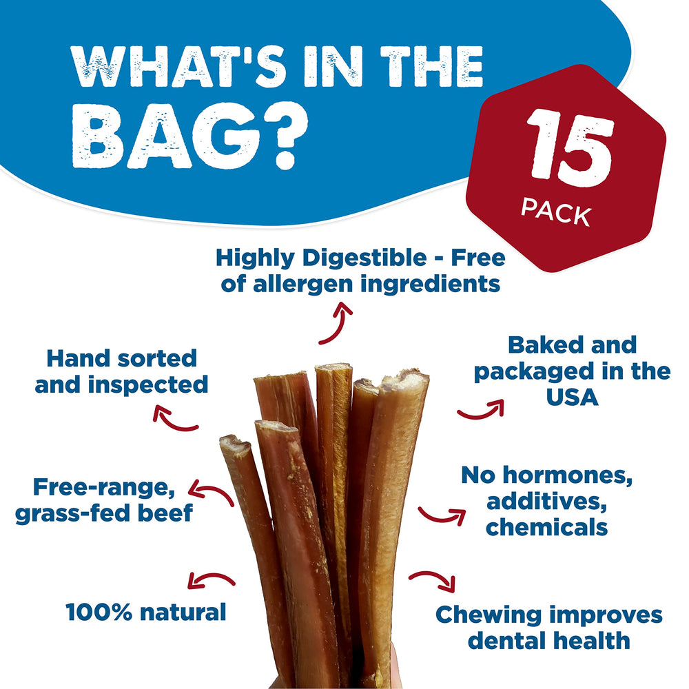 Best Bully Sticks 6 Inch chew made from 100% grass-fed beef for your dog