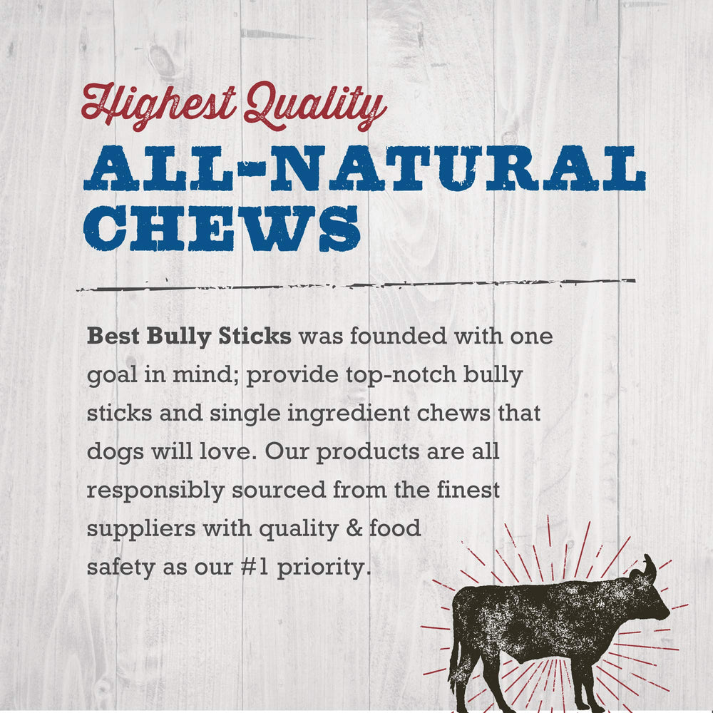 Best Bully Sticks beef bladder sticks pack shot highlights single-ingredient, no additives.