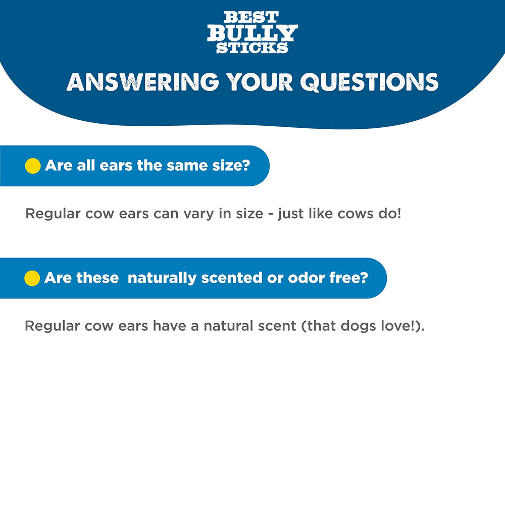 Best Bully Sticks cow ears dogs of various sizes—suitable for multiple breeds