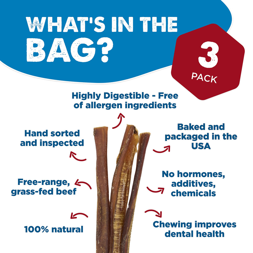 Best Bully Sticks dog chewing 12inch — long-lasting chew for large breeds.
