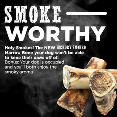 Best Bully Sticks Hickory Smoked Marrow Bones closeup suggests dental-friendly chewing texture
