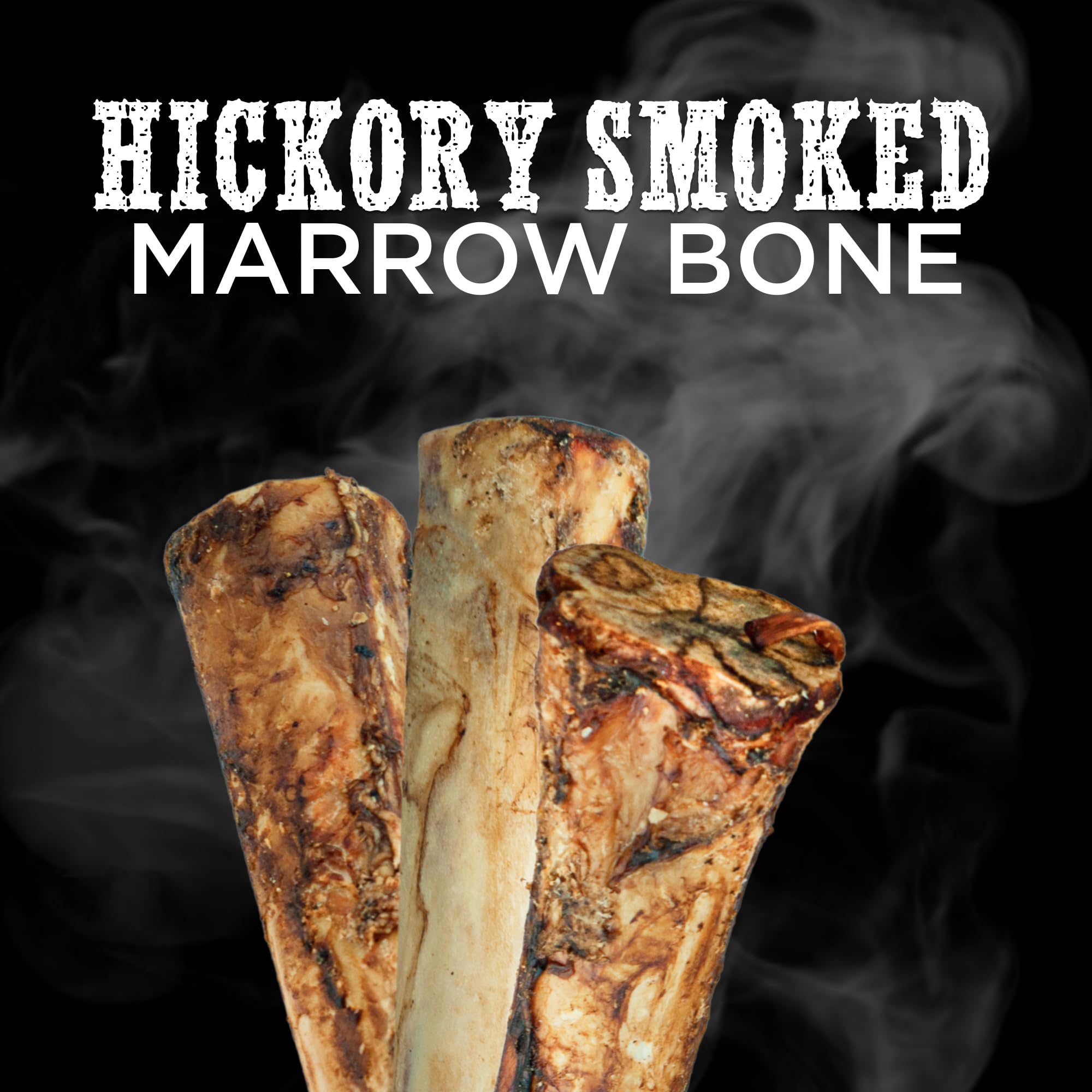 Best Bully Sticks Hickory Smoked Marrow Bones dog chew closeup shows durable texture for lasting chews