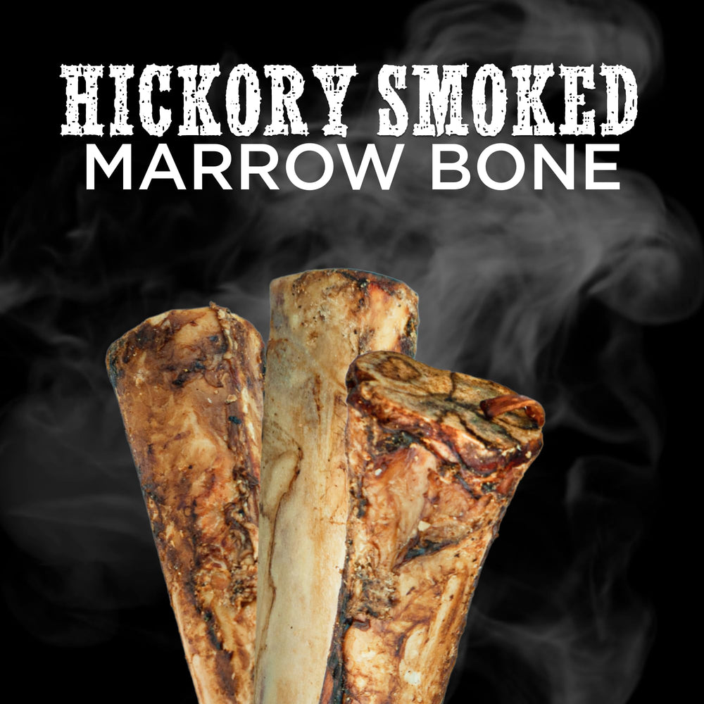 Best Bully Sticks Hickory Smoked Marrow Bones dog chew closeup shows durable texture for lasting chews
