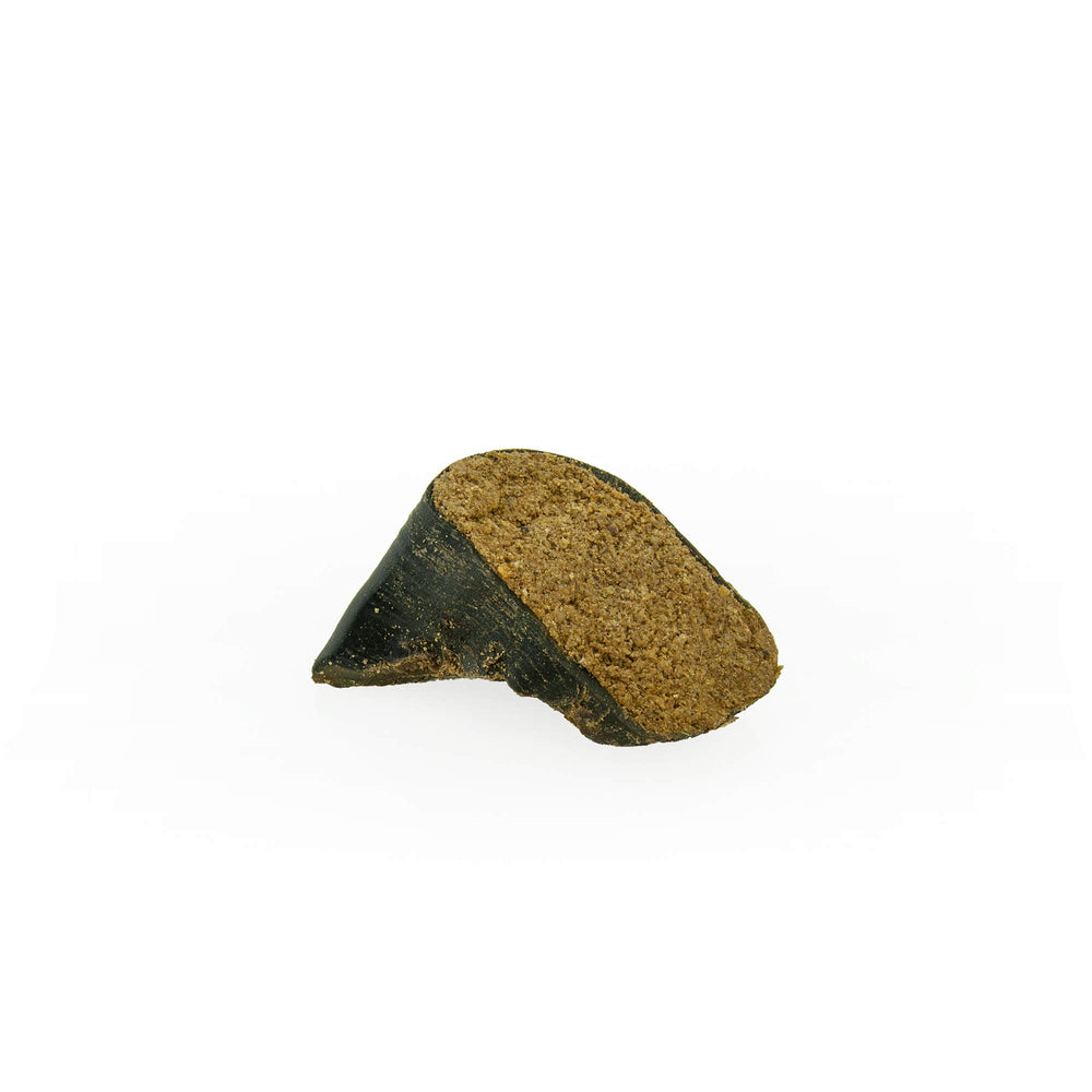 Best Bully Sticks peanut butter filling visible in cow hooves for long-lasting chews.