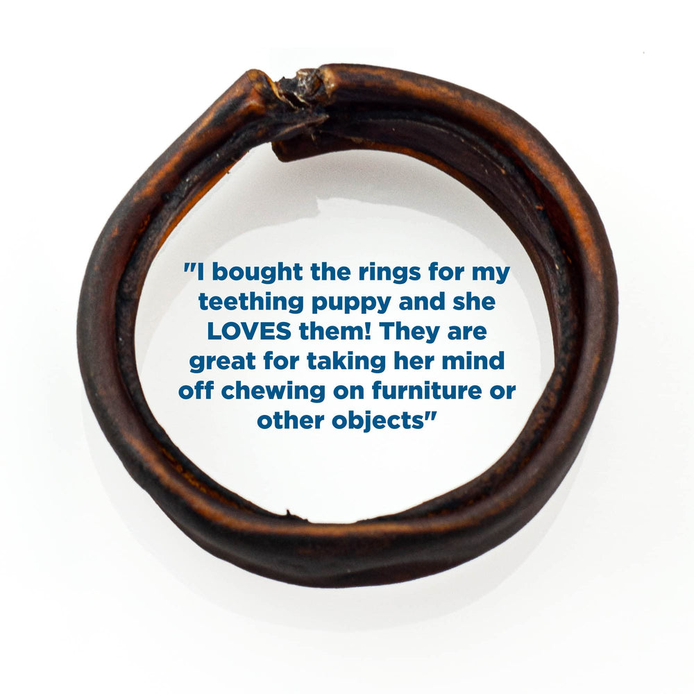 Best Bully Sticks teething rings for training use aiding focused chew sessions.
