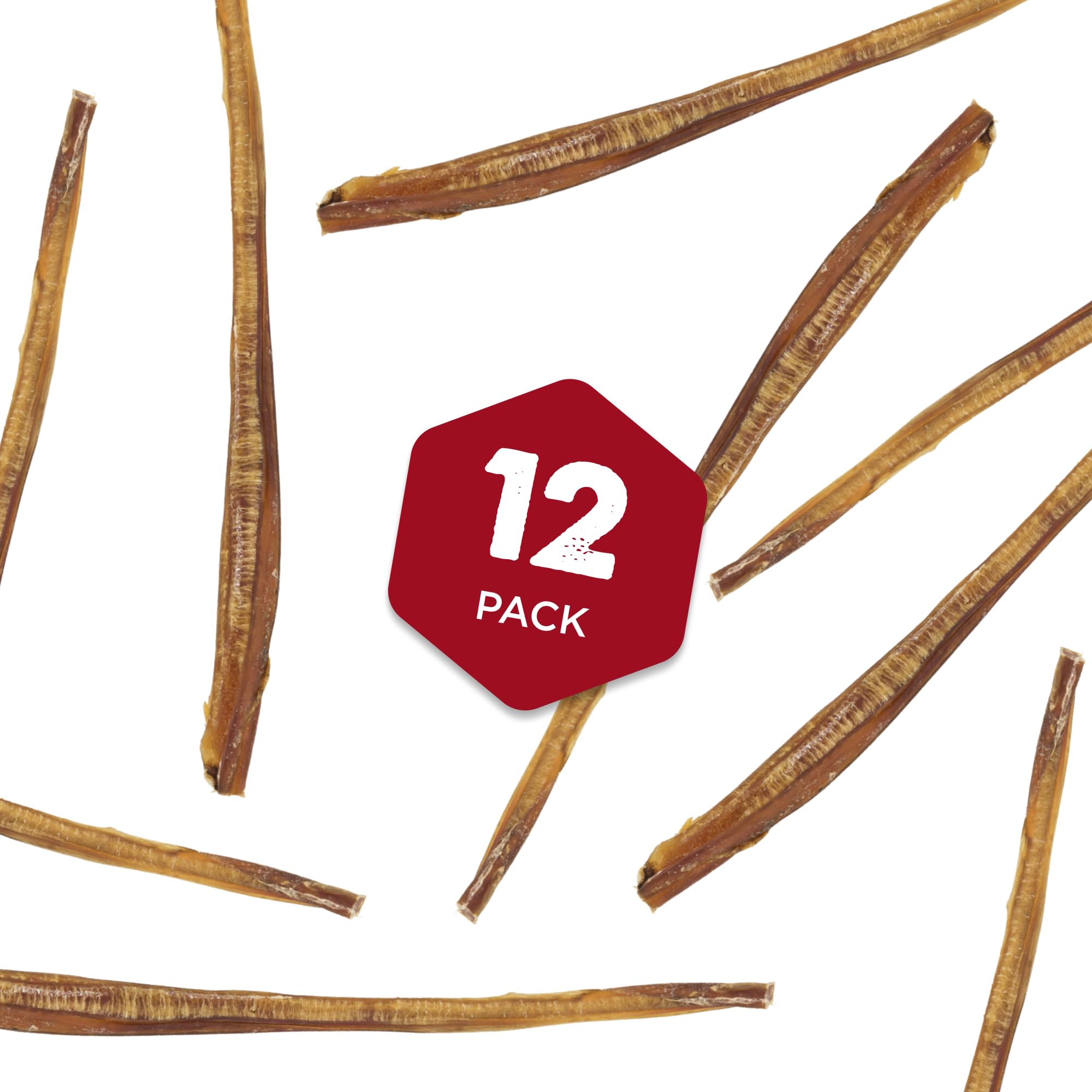 Best Bully Sticks rawhide-free dog treat on counter, safer alternative to traditional chews.