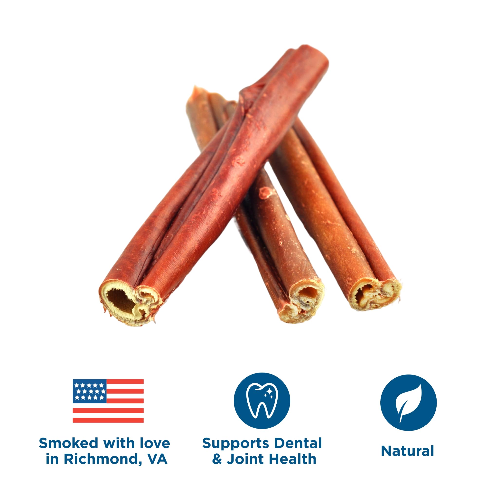 Best Bully Sticks collagen-wrapped chew cross-section emphasizes digestible beef hide.