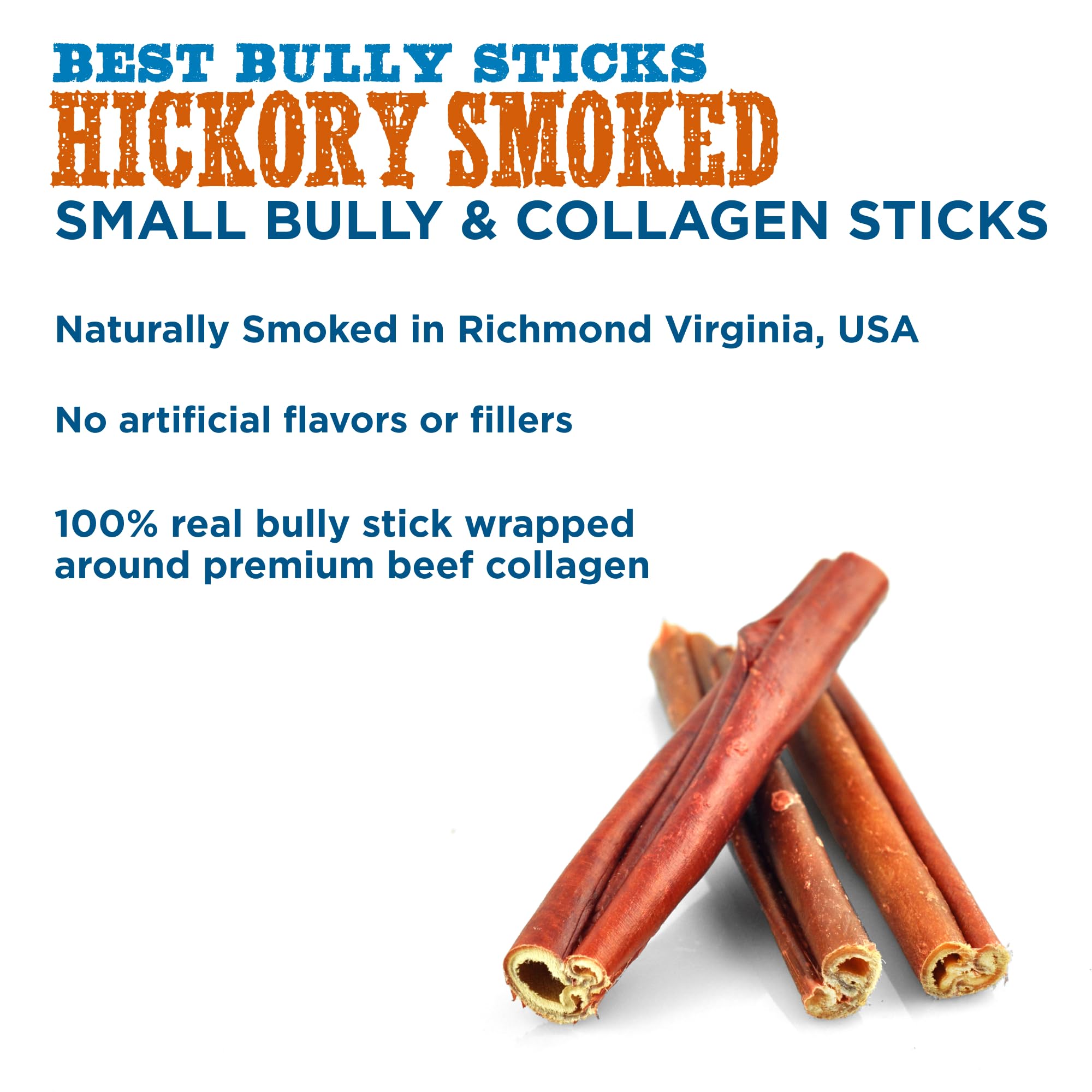 Best Bully Sticks smoked beef chew close-up shows rich hickory flavor.