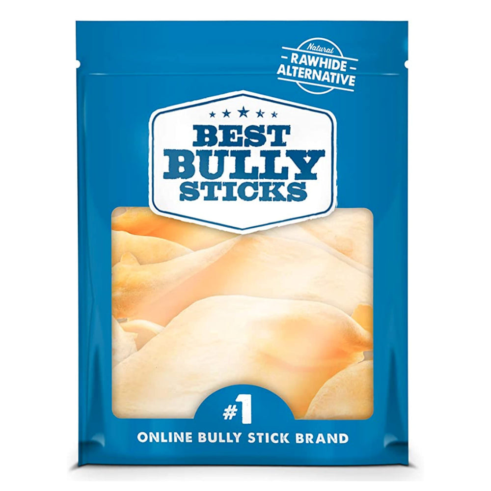 Best Bully Sticks thick-cut cow ears packaging highlights single-ingredient natural dog treats