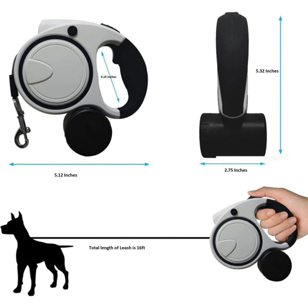 Best Dog Supplies night-walk leash showing built-in flashlight lighting the path.