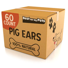 Best For My Pets pig ears whole pack closeup for durable chew and natural pork