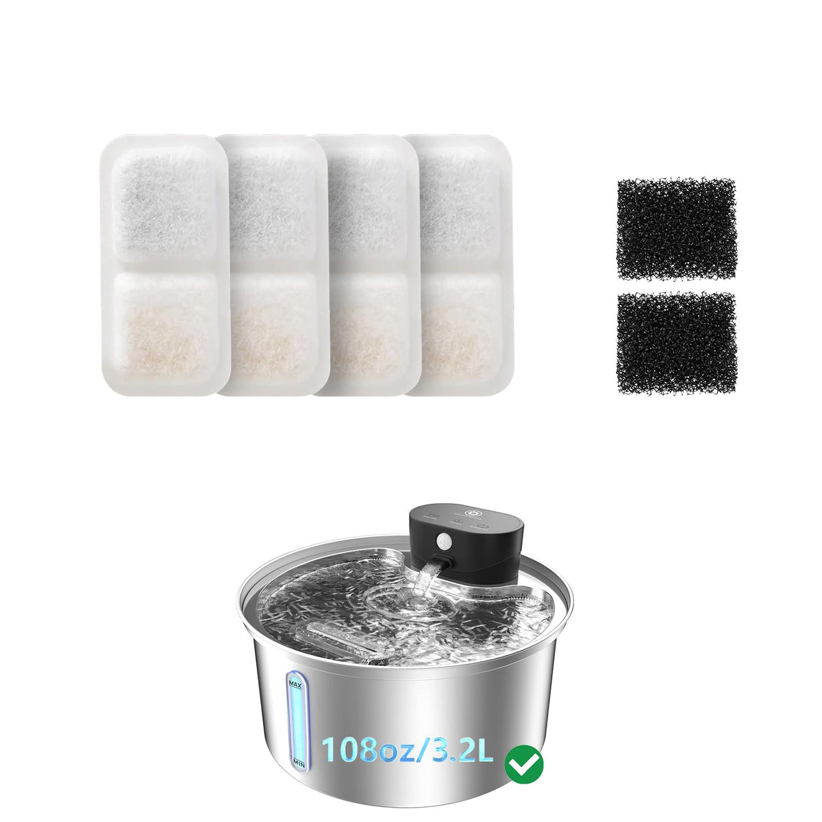 Best JAJA PF03 replacement filters for cat fountain keep water fresh for pets