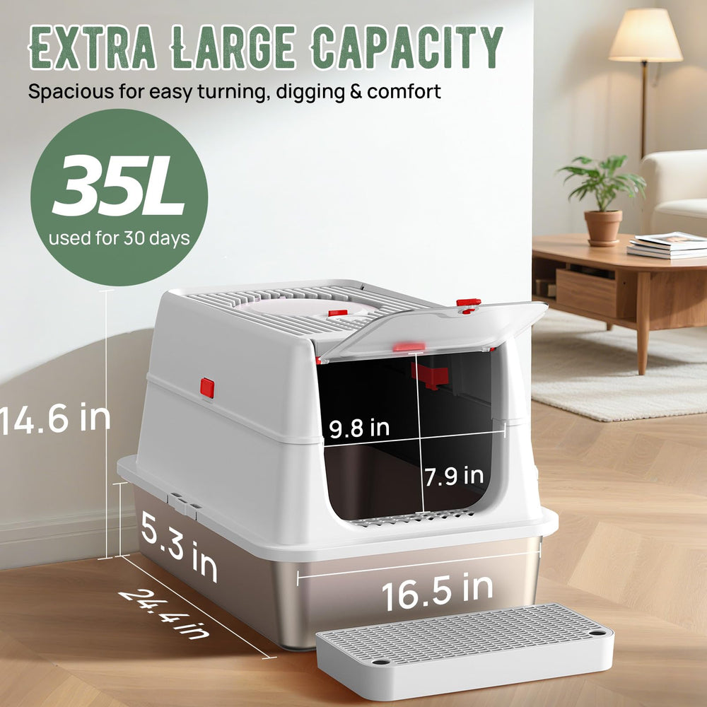 BEST JAJA stainless steel litter box 20-year guarantee adds lasting peace of mind