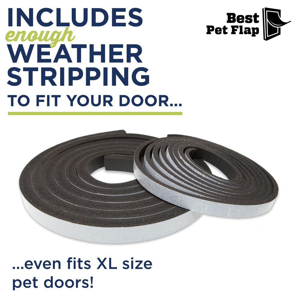 Best Pet Flap universal door kit installed on a door demonstrating fit.