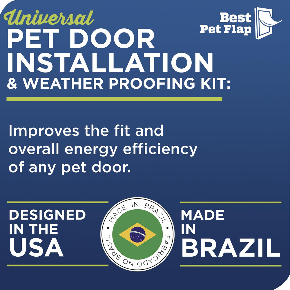 Best Pet Flap weather-stripping types closeup of 1/5 and 1/2 inch sizes.