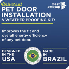 Best Pet Flap weather-stripping types closeup of 1/5 and 1/2 inch sizes.