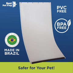 Best Pet Flap XL replacement flap installed in door demonstrates easy retrofit.