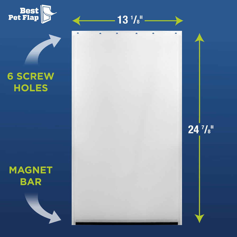 Best Pet Flap XL magnet bar detail for reliable seal when closed.