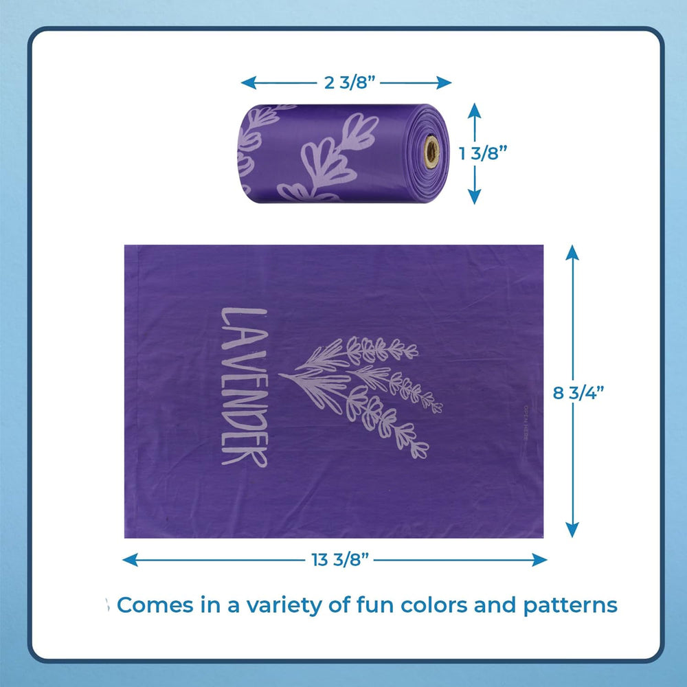 Best Pet Supplies 13x9 poop bags show ample size for all dog breeds.