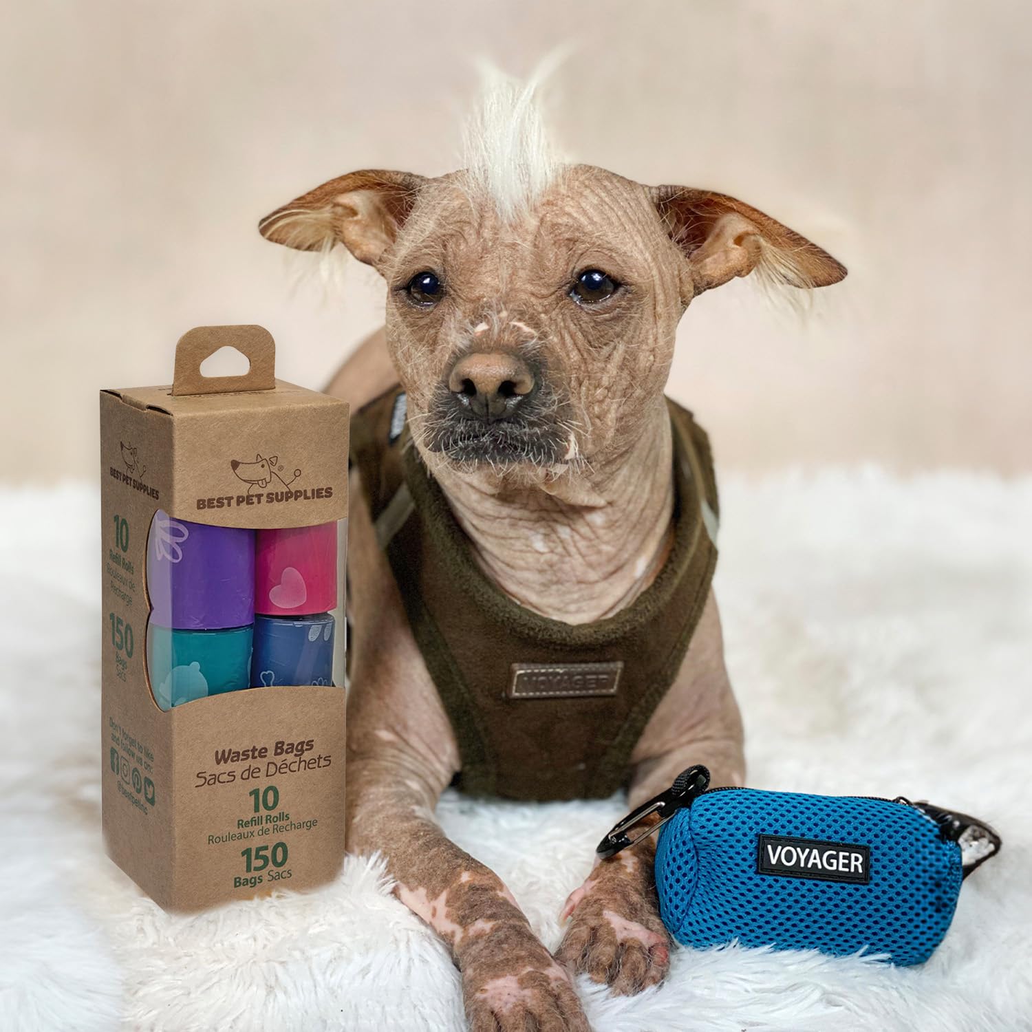 Best Pet Supplies all-breed compatible bags ideal for easy waste disposal.
