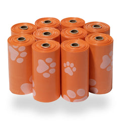 Best Pet Supplies dog poop bags orange roll for outdoor walks and easy cleanup.