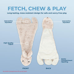 Best Pet Supplies hare toy tail squeaker enhances playtime with lively acoustic feedback.