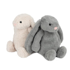 Best Pet Supplies bunny plush toy in beige and gray outer view for fetch and chew play