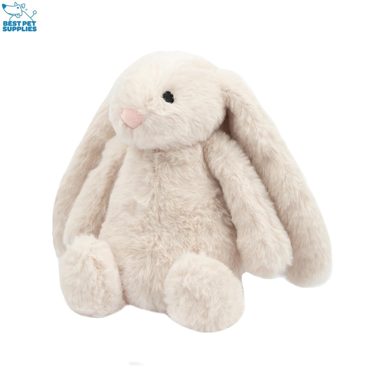 Best Pet Supplies bunny squeaker close-up showing plush texture and toy engagement