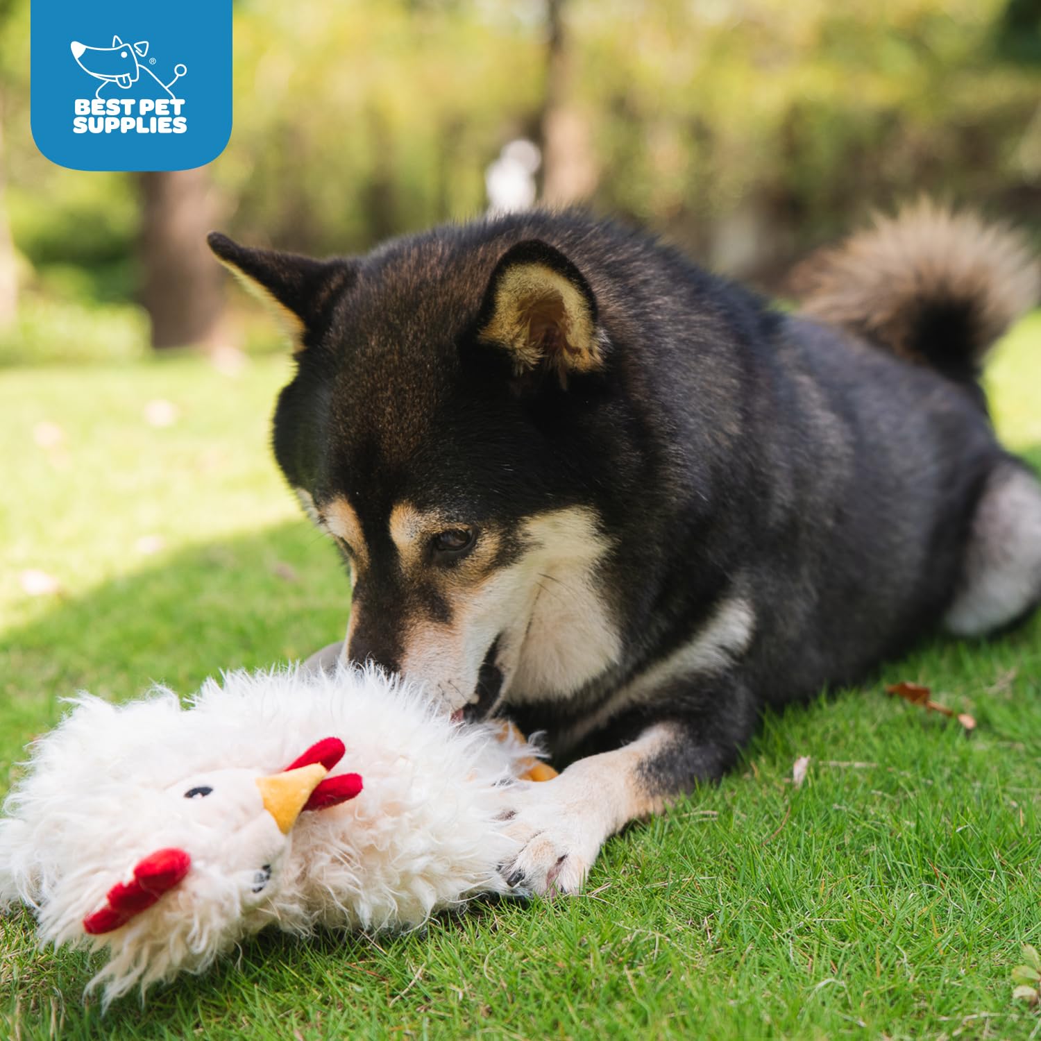 Best Pet Supplies cozy cuddle buddy toy in resting pose for downtime.