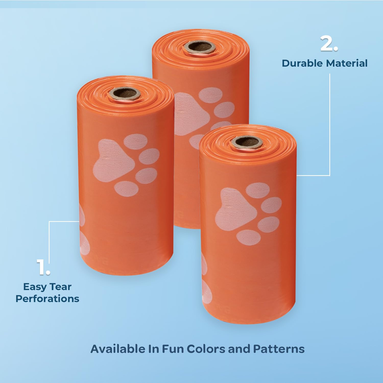 Best Pet Supplies leak-proof poop bags, 13x9 inches, ready for on-the-go cleanup.