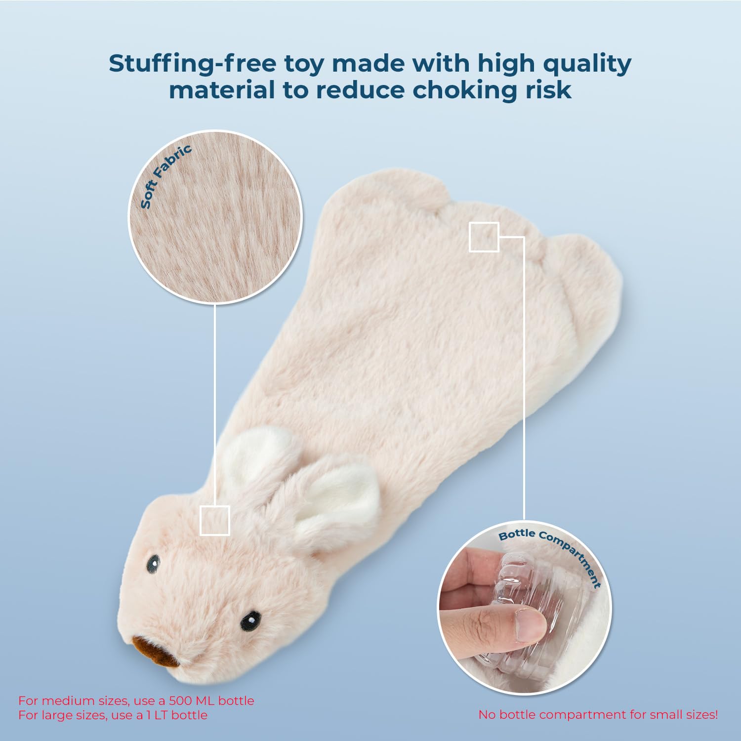 Best Pet Supplies no-stuffing design reduces mess during indoor chew and play.